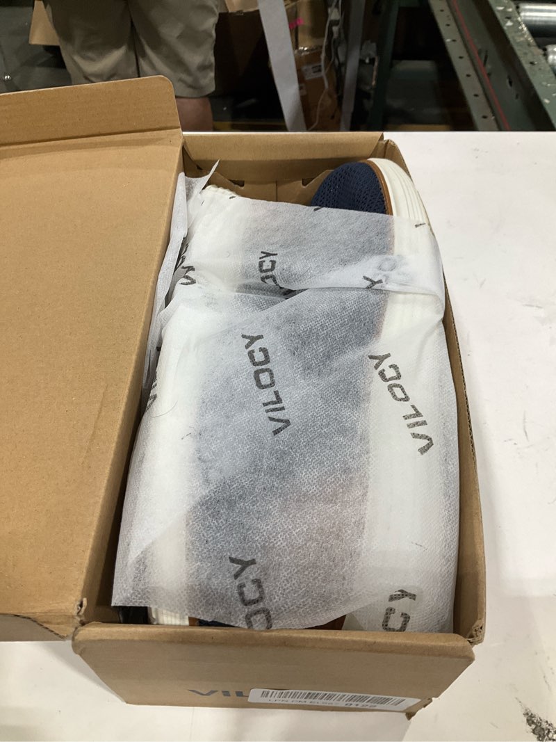 Condition photo showing Good Condition for VILOCY Men's Dress Sneakers Oxfords Casual Business Shoes Lace Up Lightweight Walking Knit Mesh Fashion Sneakers Navy,US12.5 EU46