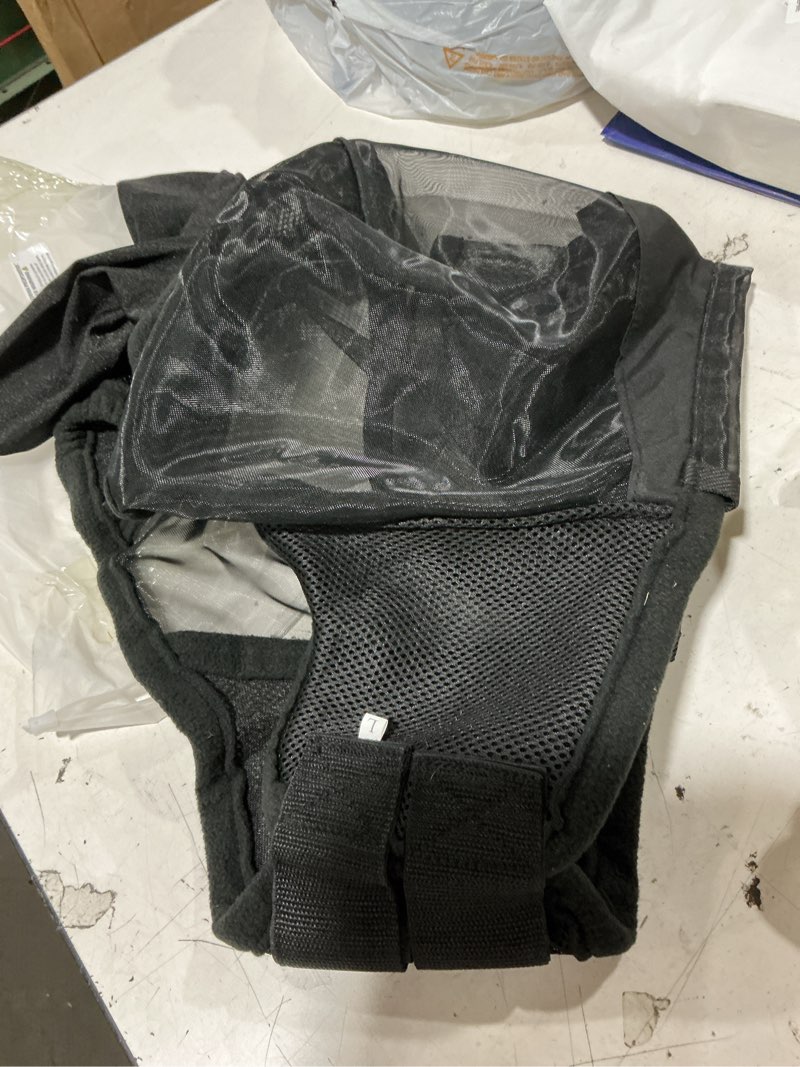 Condition photo showing Good Condition for horse fly mask with long nose and ears soft stretchy mesh horses face cover, breathable eye protection fly masks uv protective horse supplies black-with nose cover 1pcs