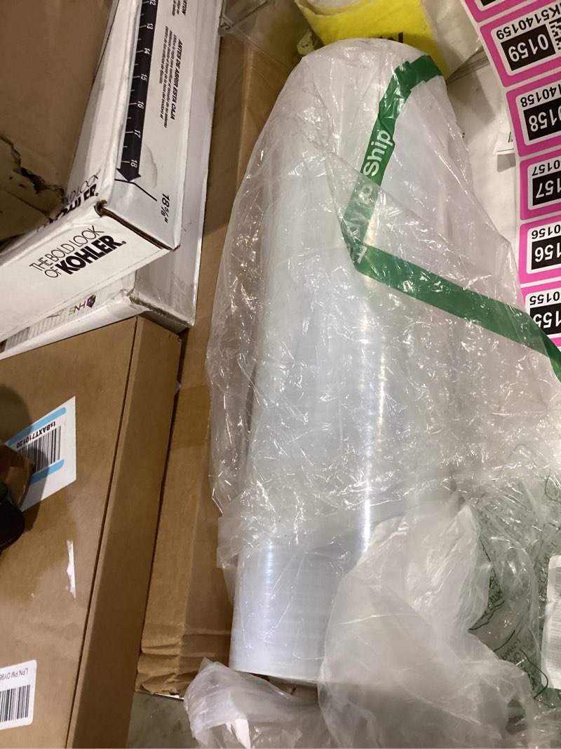 Condition photo showing Good Condition for international plastics co. 18" 70 gauge plastic stretch film/wrap 1500ft 500% stretch clear cling durable adhering packing moving packaging heavy duty shrink film 1 pack pro 18" clear