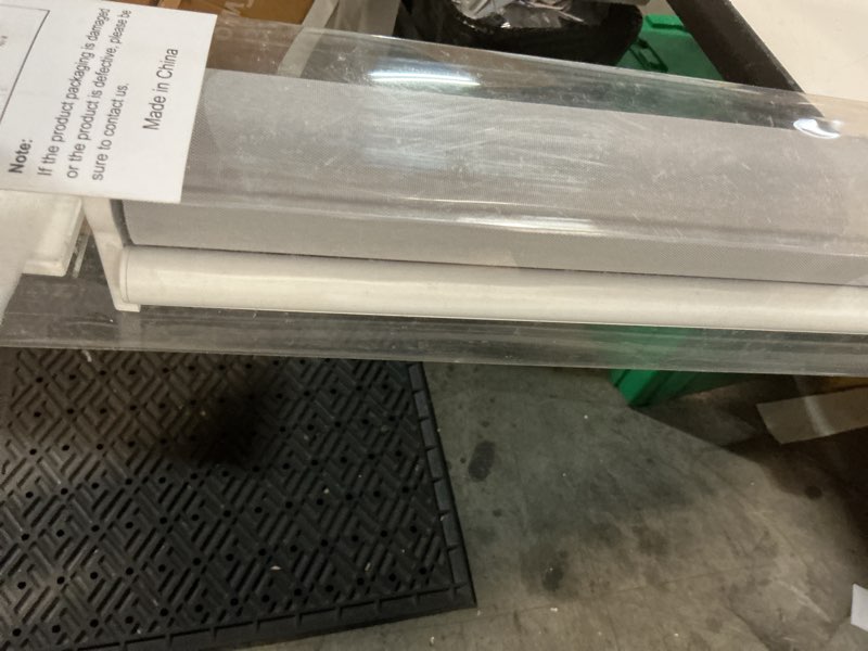 Condition photo showing Good Condition for shademoon cordless blackout window roller shades, pull down spring system indoor blinds, room darkening waterproof uv blocking thermal insulated fabric for home office (grey, width 38", height 72") grey 38"w x 72"h