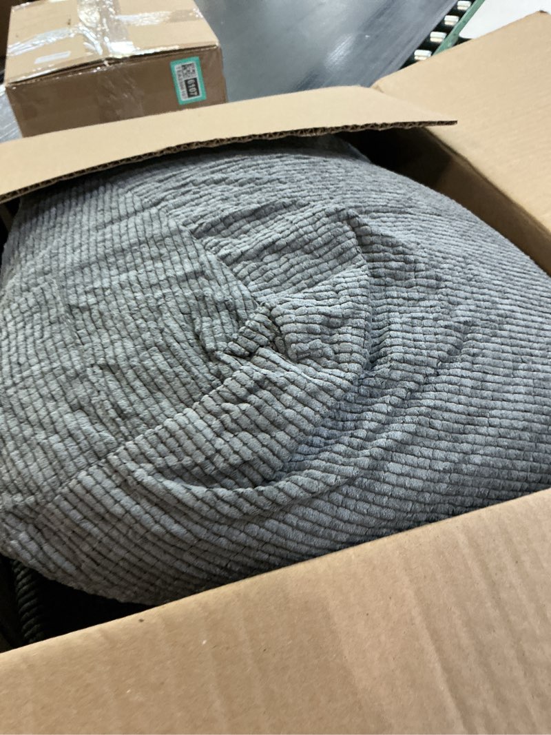 Condition photo showing As Is for Headboard Pillow Queen, Triangle Pillows for Headboard, Head Board Backrest Wedge Pillow for Reading Sitting Working, Daybed Pillows with Removable Cover for Bed Dorm Sofa, Dark Grey Dark Grey Queen