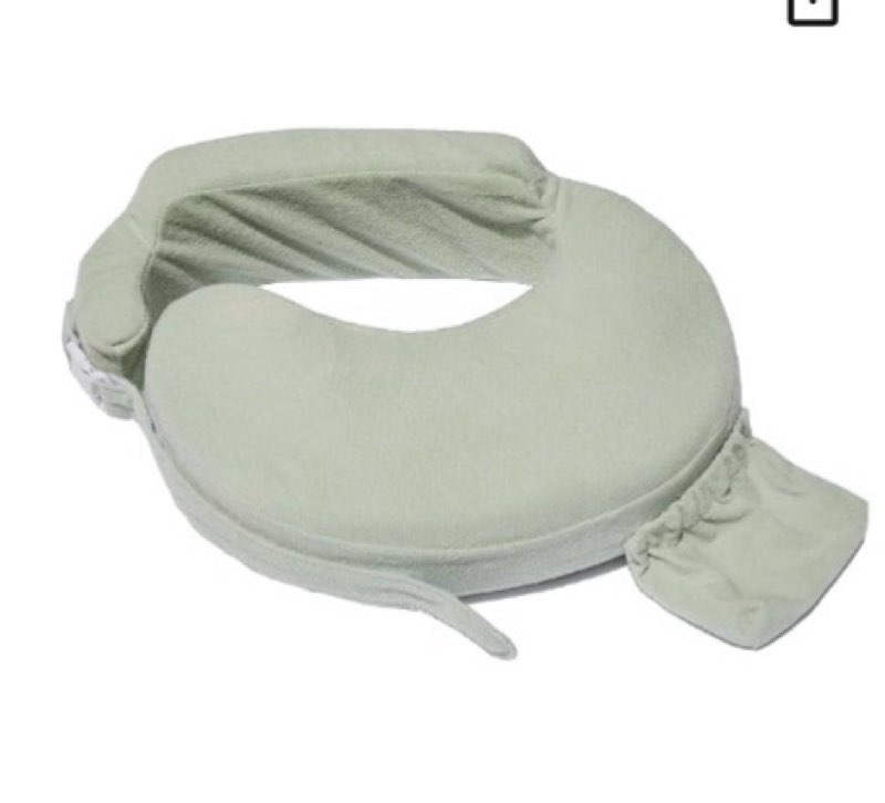 My Brest Friend Nursing Pillow - Deluxe - Enhanced Comfort w/Slipcover - Ergonomic Breastfeeding Pillow for Ultimate Support for Mom & Baby - Adjustable Pillow W/Handy Side Pocket, Spring Green