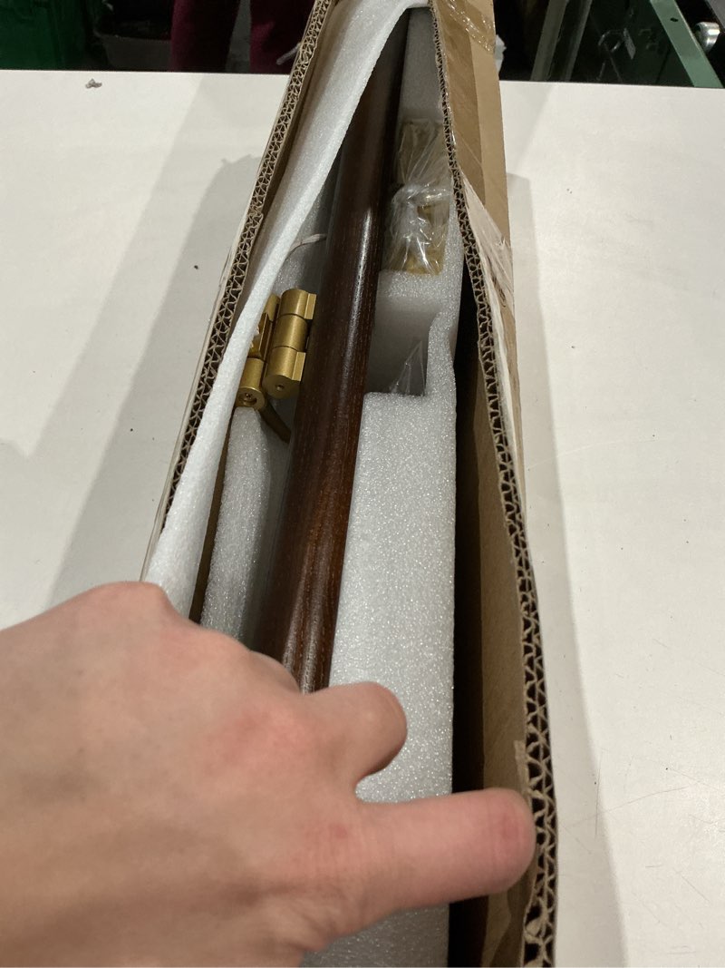 Condition photo showing As Is for vitalink picture lights for wall, hardwired 27.5" long gold wall picture artwork paintings display lighting swing arms wooden wall lamp bathroom vanity light dimmable 5cct swing arm: gold