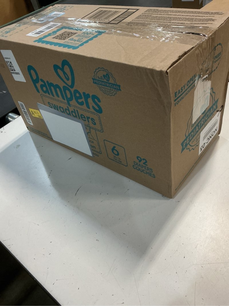 Condition photo showing New/Like New for pampers diapers - swaddlers 360° - size 6, 92 count, up to 100% leakproof comfy dry fit, designed for easy changes, pull on baby diaper (packaging may vary) size 6 92