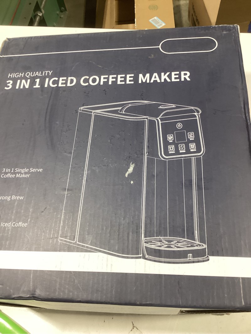 Condition photo showing Good Condition for SHARDOR Single Serve Coffee Maker 2.0, Hot and Iced Coffee Machine for K Cup Pods & Ground Coffee, 6 to 14 oz Brew Sizes, 50 oz Removable Water Tank, Bold Brew Setting, Stainless Steel, Black Matt Black