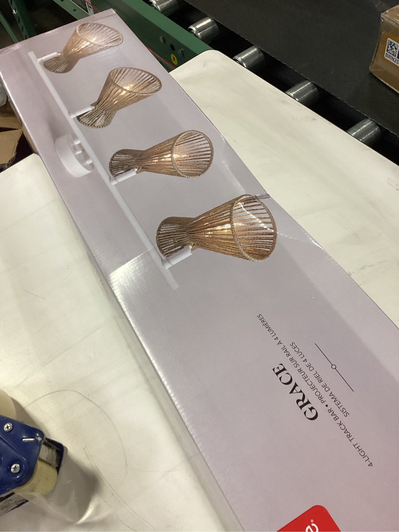 boostarea led 4 light track lighting kit, black 4 way ceiling spot lighting, flexibly rotatable light head for kitchen, living room, bedroom, bulb not included