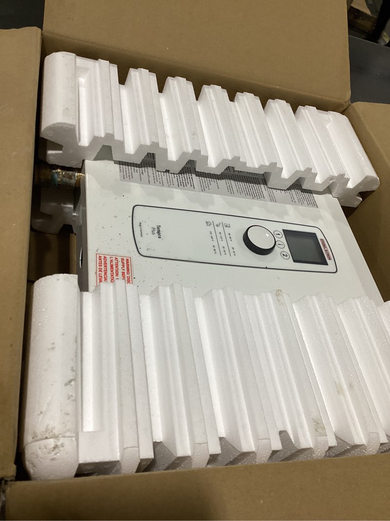 Condition photo showing As Is for stiebel eltron tankless water heater – tempra 24 trend – electric, 24kw, on demand hot water, eco, white, made in germany 24 (kw) tempra trend