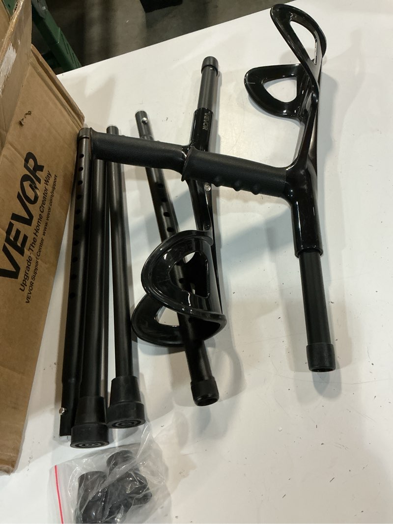 Condition photo showing Good Condition for vevor forearm crutches for adults, folding walking forearm crutches with 10-level adjustable height, lightweight aluminum medical crutches with open cuff for leg injury surgery disabled, 1 pair 350lbs black