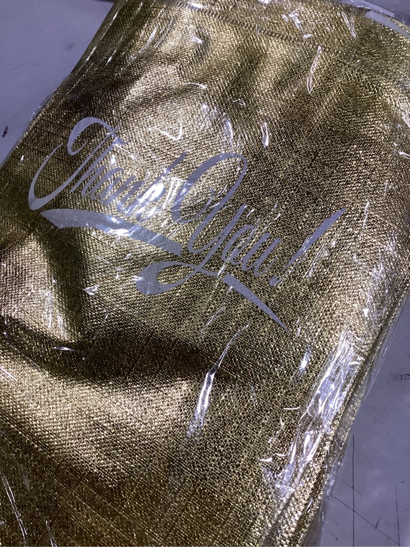Condition photo showing New/Like New for 30 pcs thank you gift bags with handles 10"h x 8"l x 4" w inch bulk reusable thank you return gift bags nonwoven foldable bag for business, shopping, wedding, baby shower, graduations, party favors gold 8"l x 4" w x 10"h
