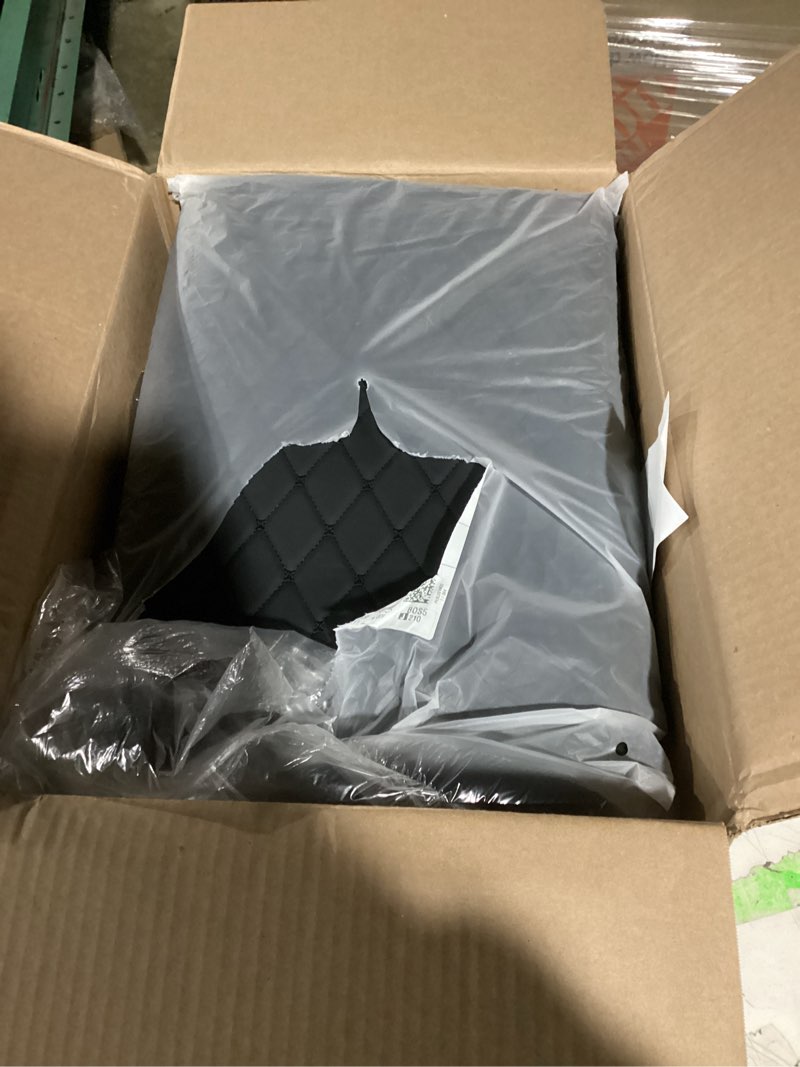 Condition photo showing Good Condition for back seat cover for kids + 3 pocket storage organizer, 2 pack x-large waterproof kick mats backseat protector, car seat back protectors for vehicles to protect from dirt, mud & scratches