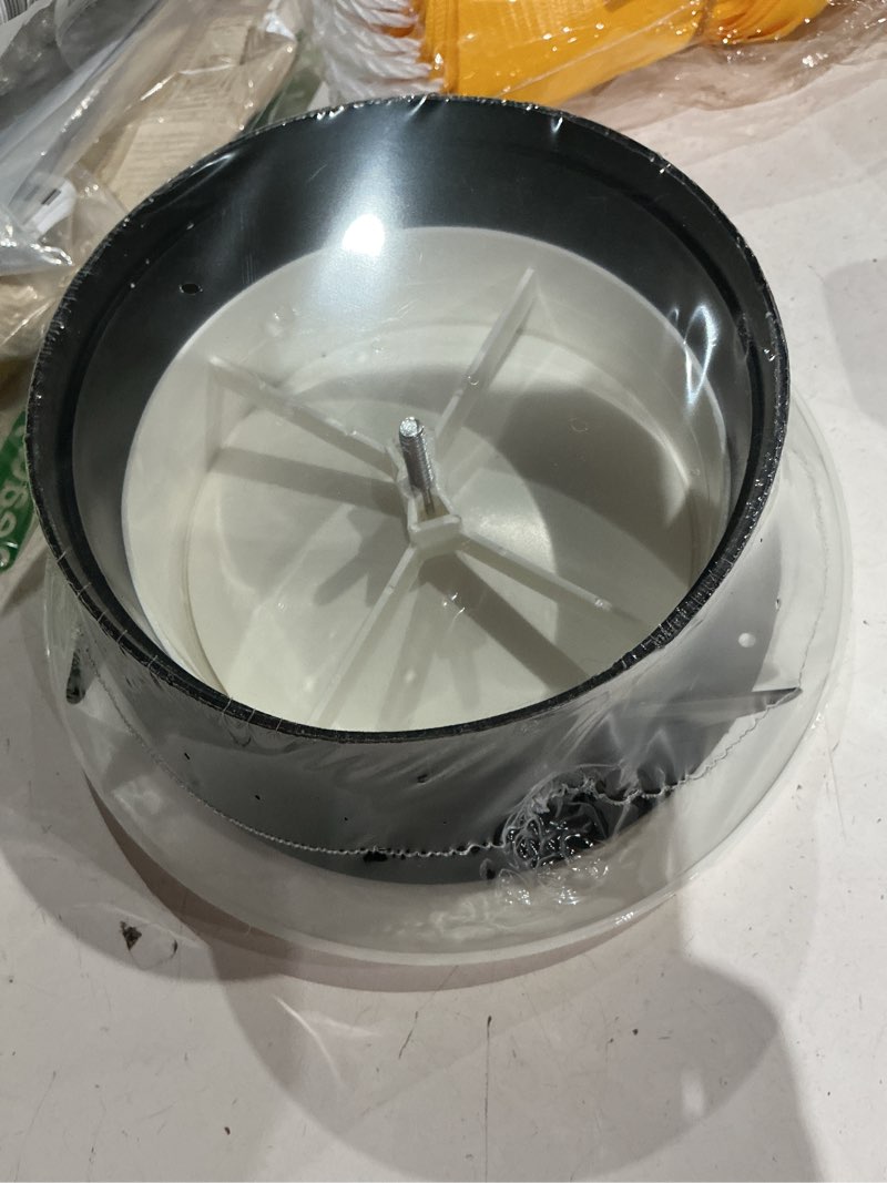Condition photo showing Good Condition for hg power 6 inch soffit vent, adjustable air vent cover, abs round ceiling vent covers for living room, attic, bathroom, kitchen, ventilation use, white - opening size 5.66" 1 6 inch