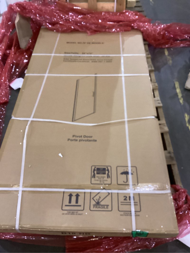 Condition photo showing Good Condition for bathroom shower door, frameless tempered glass shower door, 34”w x 72”h shower panel, 1/4"(6mm) sing