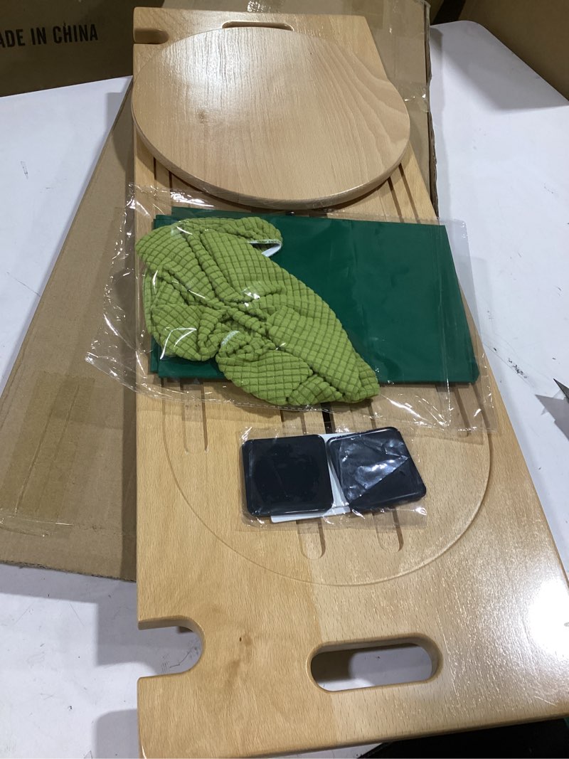 Condition photo showing Good Condition for Slide Transfer Board with Track Pulley Turntable-Include Slide Sheet, Safe and Effortless Assist for Seniors and Rehabilitation Users, Wheelchair to Bed/Toilet/Car/Chair, 31.5" x 11.2" x 1.4"