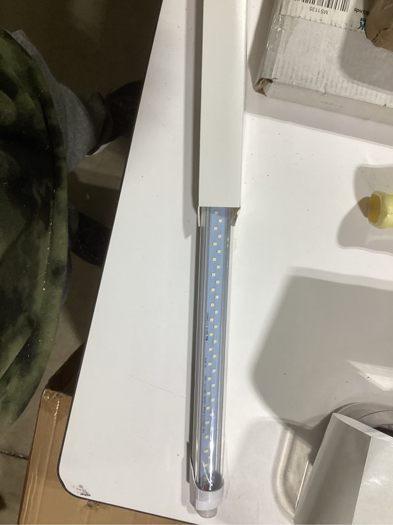 Condition photo showing New/Like New for JESLED 2FT T8 LED Tube Light, 12W(30W Equivalent), 1680LM, 6000K, Ballast Bypass, 24 Inch F20T12 Fluorescent Bulb Replacement, Dual Ended, 24” Lighting Tube Fixture (4-Pack) 2FT-4Pack