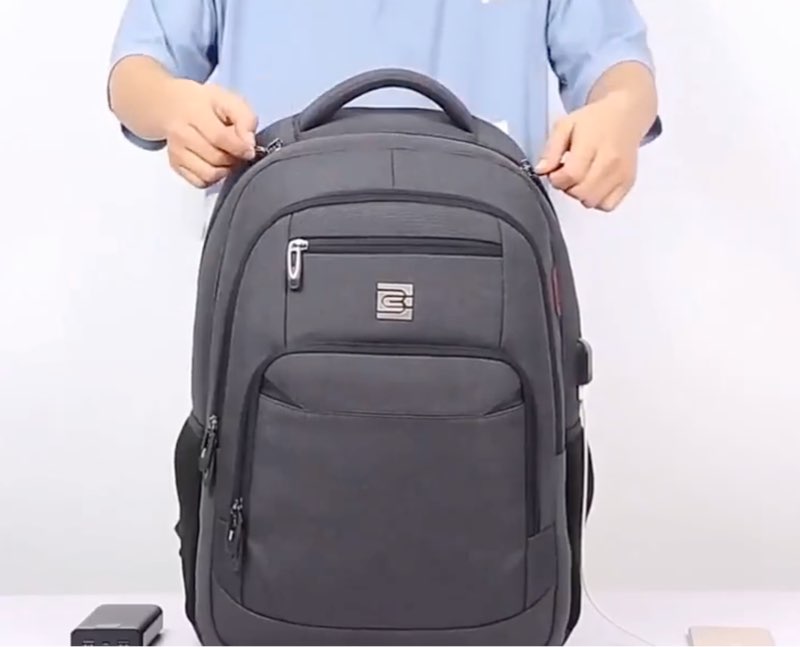 brunocavalli slim business travel laptop backpack - usb port, anti theft, water resistant - fits 15.6 inch laptop (black)