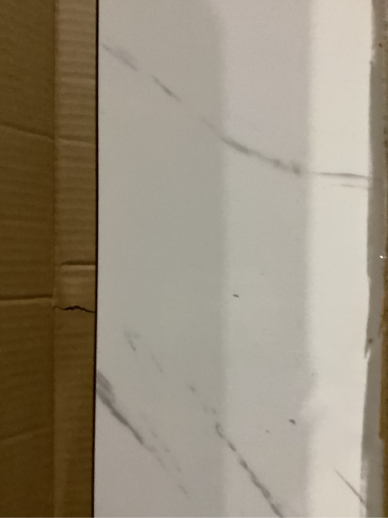 Condition photo showing New/Like New for haimin wall panels peel and stick 10 pieces 23.6x11.8in (19.4 sq. ft. coverage) lightweight backsplash marble look tile (not real marble) ideal for kitchen bathrooms living rooms bedrooms (white-jsb)