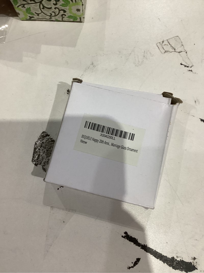 Condition photo showing New/Like New for BSQUIELE Happy 20th Anniversary Ornament - Valentine Gift for 20th Anniversary - 20th Wedding Ornament 2026-20 Years of Marriage Gifts for Couple - Anniversary, Birthday Gift for Husband, Wife