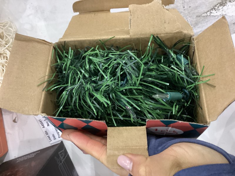 15FT Christmas Garland with Lights Plug in, Lighted Christmas Garland for Stairs Railing Party Holid