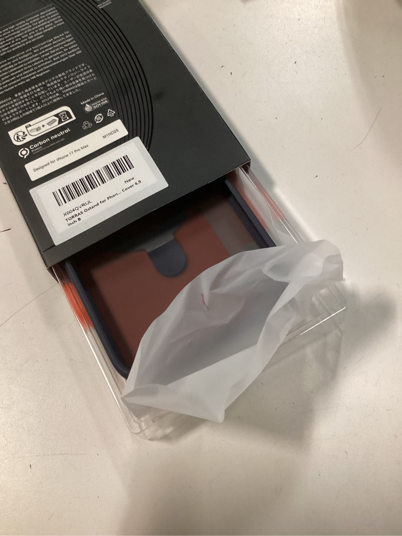 Condition photo showing Good Condition for TORRAS for iPhone 17 Pro Max Case with Stand, Compatible with MagSafe, 4X Military Grade Protection, Camera Control Button Translucent Slim Phone Case for iPhone 17 Pro Max 6.9", Deep Blue Deep Blue iPhone 17 Pro Max