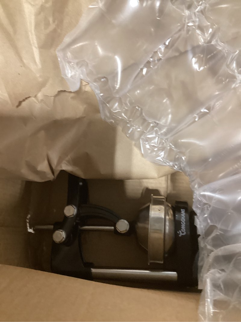 Condition photo showing Good Condition for XXL Cast Iron Juicer Hand-Press for Orange Lemon Lime Pomegranate Grapefruit Citrus with Dual Pattern & Stainless Steel Cup, Heavy-Duty Manual Juicer for Large fruits, Black Black(Dual Pattern)