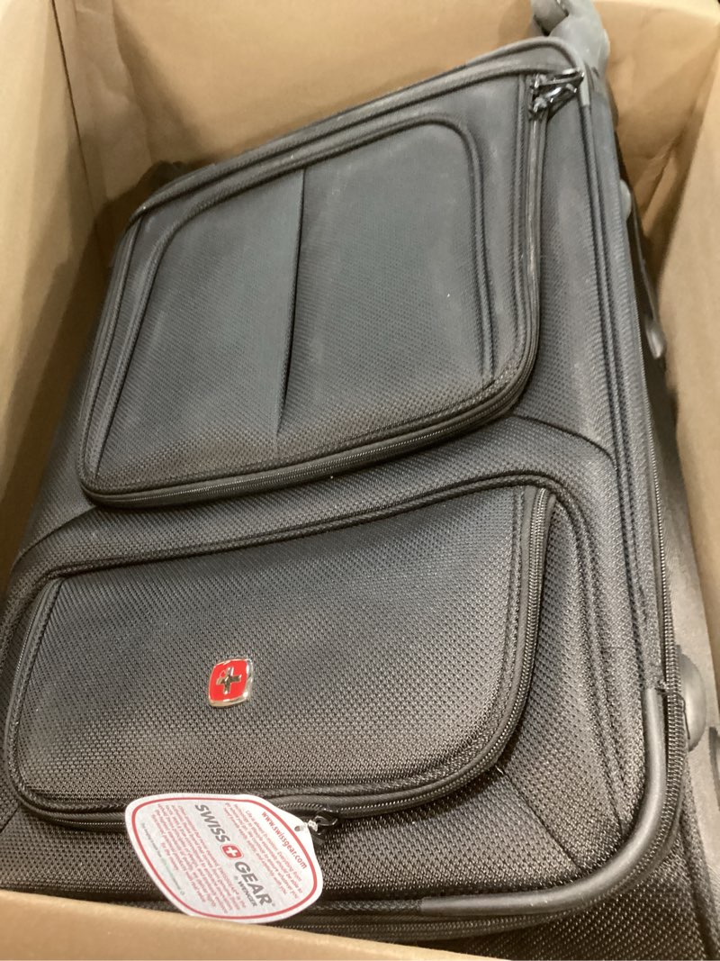 Condition photo showing Good Condition for SwissGear Sion Softside Expandable Luggage, Black, Checked-Medium 25-Inch Checked-Medium 25-Inch Black