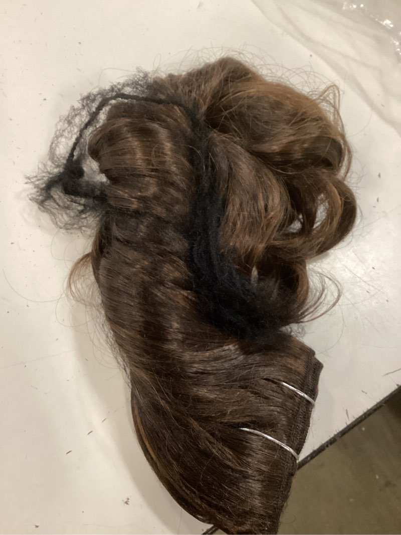 Condition photo showing Good Condition for kookastyle clip in hair extensions, natural long layered soft invisible synthetic curly wavy hairpieces for women,4 pcs(20 inch,balayage chocolate brown to caramel blonde) 20 inch balayage chocolate brown to caramel blonde