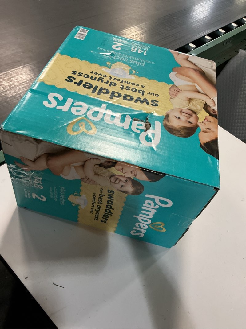 Condition photo showing New/Like New for Pampers Swaddlers Diapers, Size 2 (10-22 lbs), 148 Count, Absorbent, Keeps Baby Dry and Comfortable, Skin Safe Disposable Baby Diaper Size 2 148
