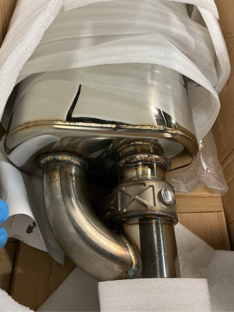 Condition photo showing Good Condition for 2.5 Inch Valved Muffler Electric Exhaust Cutout with Muffler Cat Back Exhaust System Kit (Dual Valve) 2.5" (Double Valve)