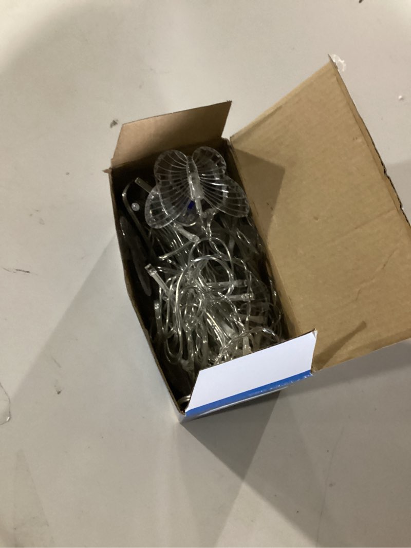 Condition photo showing Good Condition for Butterfly String Lights, LED Butterfly Battery Operated Indoor Outdoor Fairy Decorative Lights for Home Bedroom Party Birthday Summer Garden Wedding Christmas Decoration (3M 20LED, Clear) 3M 20LED Clear