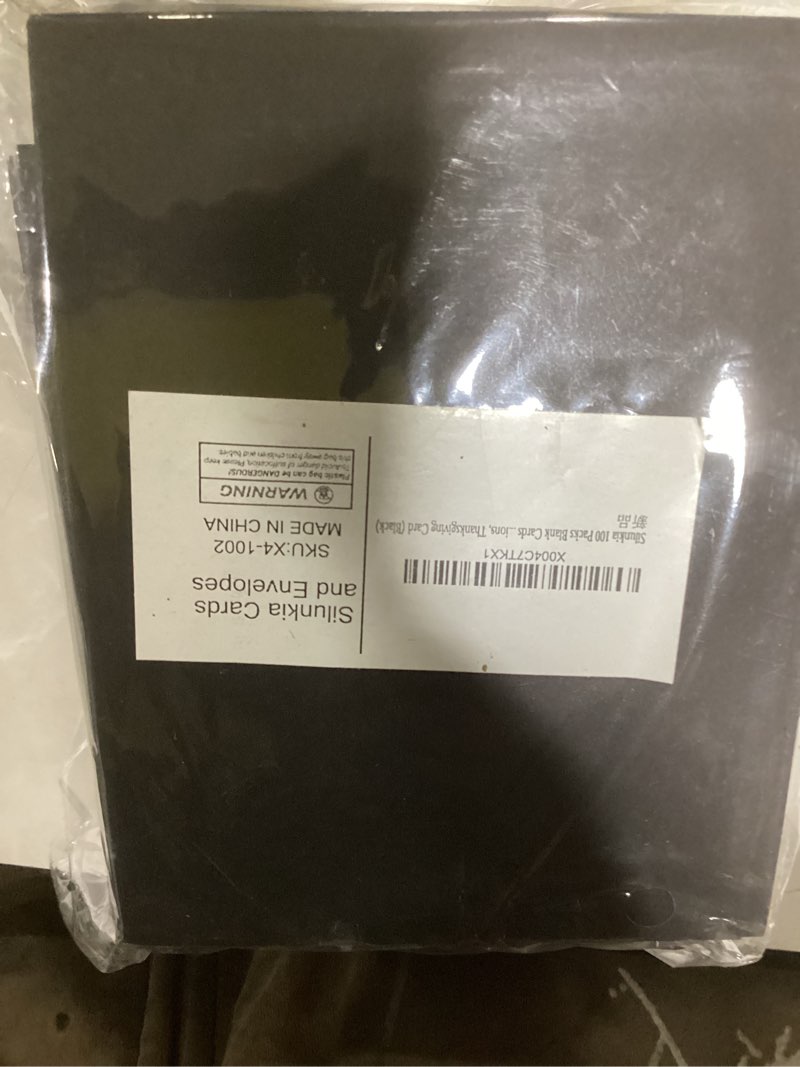 Condition photo showing Good Condition for 100 Packs Black Blank Cards and Envelopes 4.25 x 5.5 Heavyweight Single Panel Cardstock and A2 Envelopes Printable Self Seal for DIY Greeting Cards, Wedding Invitations, Graduations Black 4.25 x 5.5 - 100 PCS