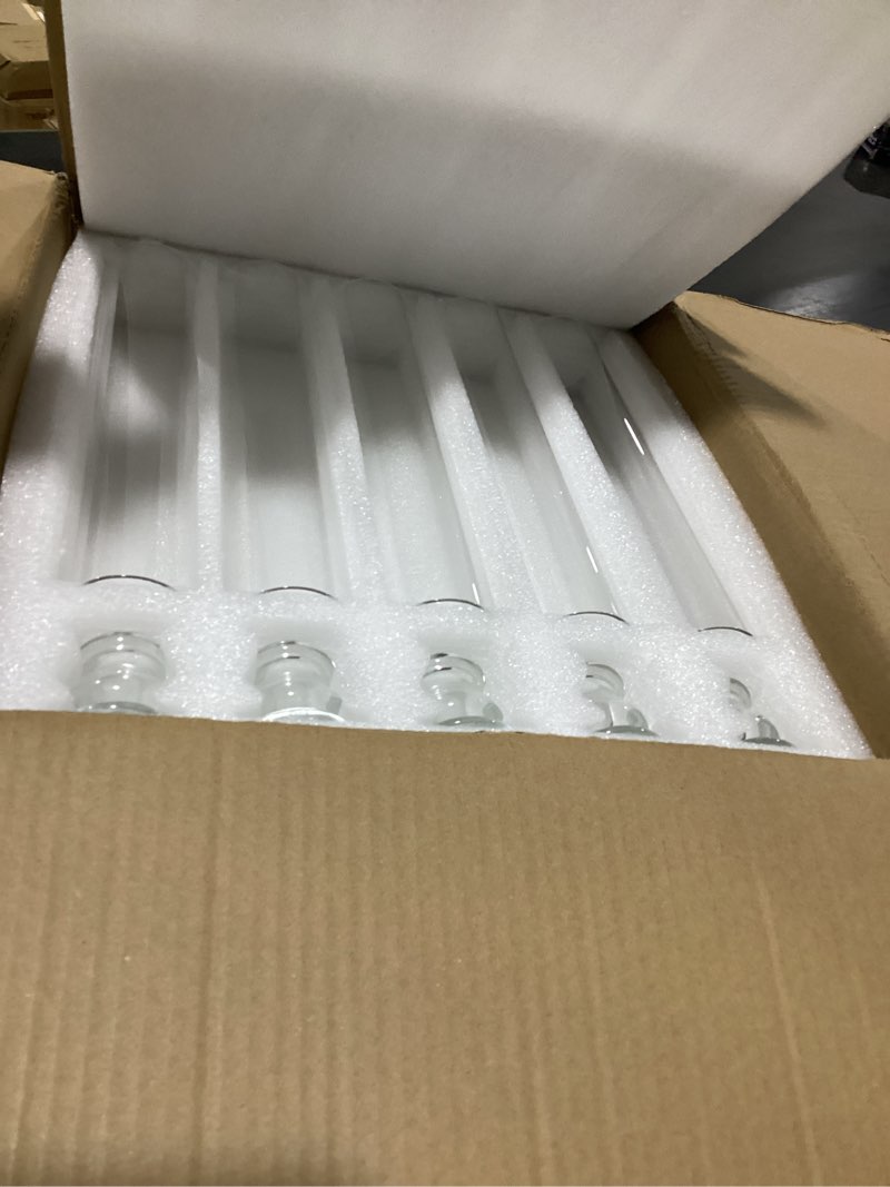Condition photo showing New/Like New for 20 Pack Glass Hurricane Candle Holders 12.6" Open Ended Candlestick Holder Tubes Clear Bottomless Cylinders Suitable Taper LED Candles for Wedding Party Christmas Table Centerpiece Decor