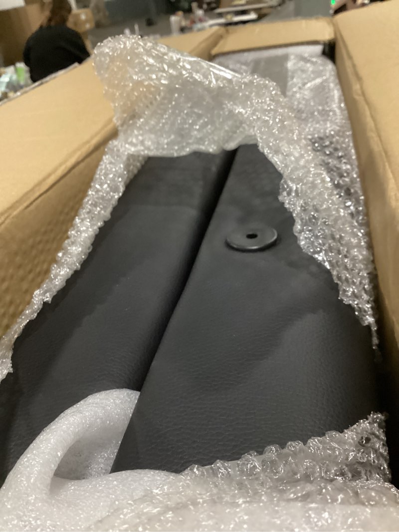 Condition photo showing As Is for master massage 28" argo portable massage table in black with walnut legs- spa bed for tabletop exercise & massage- beauty bed tattoo bed- lash table