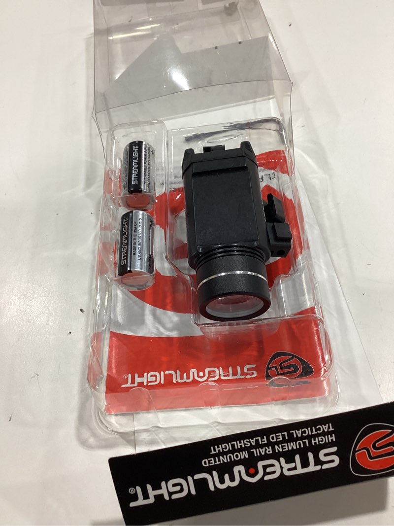 Condition photo showing Good Condition for streamlight 69260 tlr-1 hl 1000-lumen 20000 candela rail-mounted tactical weapon light with specific compatibility rail locating keys, black non-rechargeable black