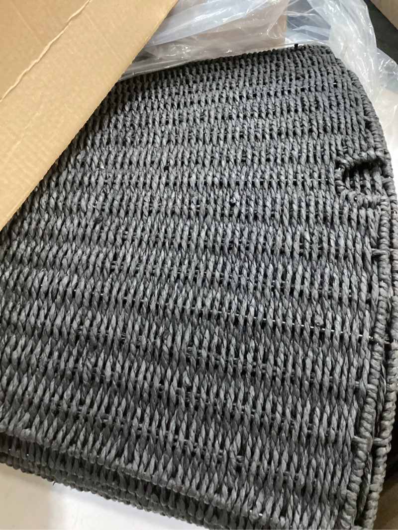 Condition photo showing As Is for 36in Large Christmas Tree Collar - Wicker Woven Tree Collars for Artificial Trees - Handmade Rattan Rustic Farmhouse Basket for Tree Base Cover with Cord Cut-Out for 7.5ft 8ft 9ft 10ft Trees (Natural) 36" Natural