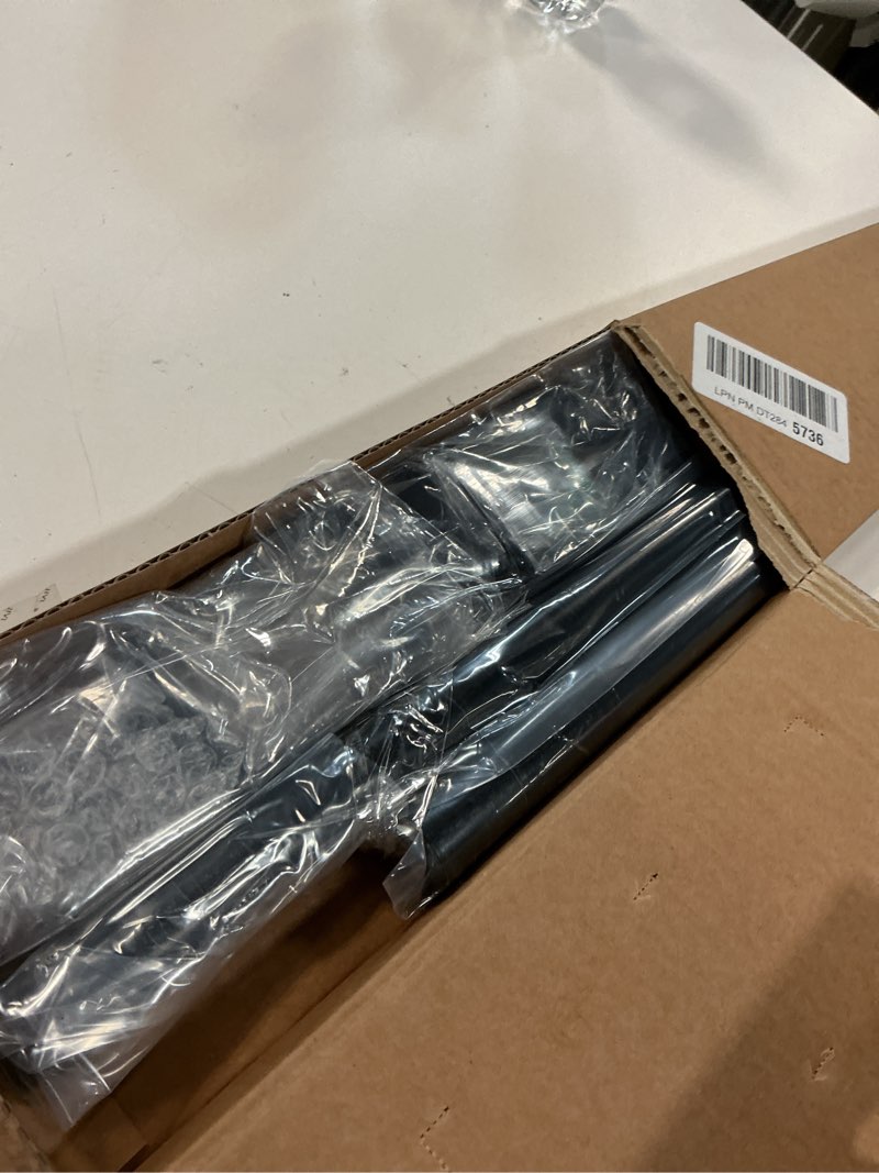 Condition photo showing Good Condition for ivilon drapery window curtain rod - end cap style design 1 inch pole, 72 to 144 inch, black 72 to 144 in.
