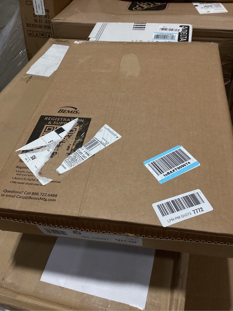 Condition photo showing Good Condition for bemis 1500ec durable wood toilet seat with easy clean hinges, made in usa, elongated, biscuit biscuit elongated
