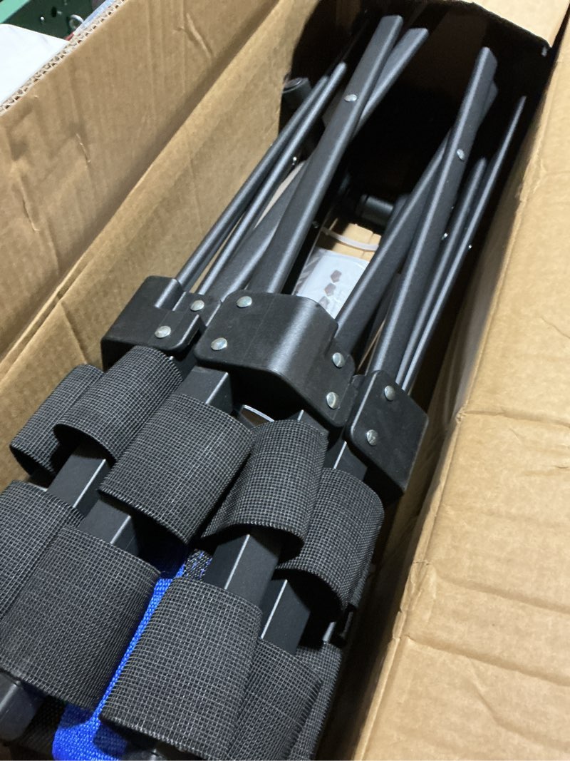 Condition photo showing Good Condition for HXD-ERGO 42'' Foldable Mini Trampoline, Rebounder Trampoline with Adjustable Foam Handle, Fitness Trampoline for Indoor, Outdoor, Home Gym,Max Load 460lbs Blue