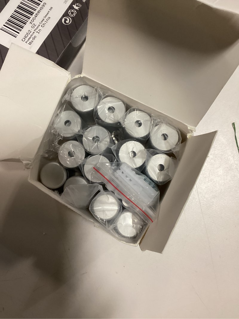 Condition photo showing As Is for Side Clamp Standoffs 3/4" x 1" Satin Aluminum, Edge Grip Standoffs for Glass, Burglarproof Sign Standoff, Standoffs Hardware, for Acrylic, Glass, PVC, Glass Panel with 2 pcs Spacers Sliver 16 Pack