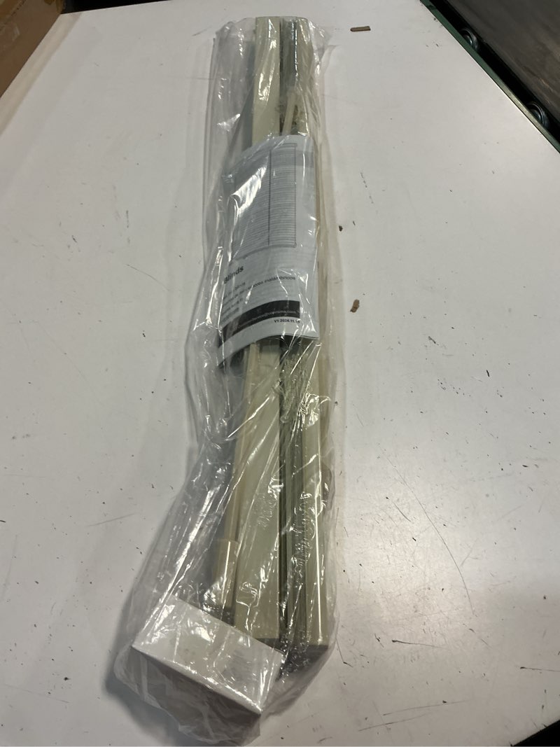 Condition photo showing New/Like New for lazblinds cordless 1" aluminum mini blinds, 24'' w x 48'' h, cream | light filtering, horizontal mini blinds, blinds for indoor windows punch-cream 24'' w x 48'' h