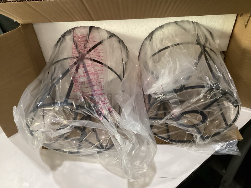 Condition photo showing Good Condition for Dnshjue Black Pendant Lights Kitchen Island?7.1" Modern Pendant Lighting with Frosted Glass Cylindrical Pendant Light Fixtures Kitchen Hanging Lights Over Island Dining Room, Foyer, Entryway (2 Pack) B- 7.1" x 12.4“ (2 Pack)