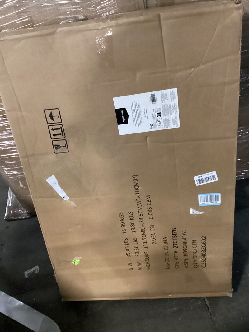 Condition photo showing New/Like New for Amazon Basics - Durable, Foldable Metal Wire Dog Crate with Tray, Single Door, 42 x 28 x 30 in, Black 42.0"L x 28.0"W x 30.0"H Single Door w/ Divider