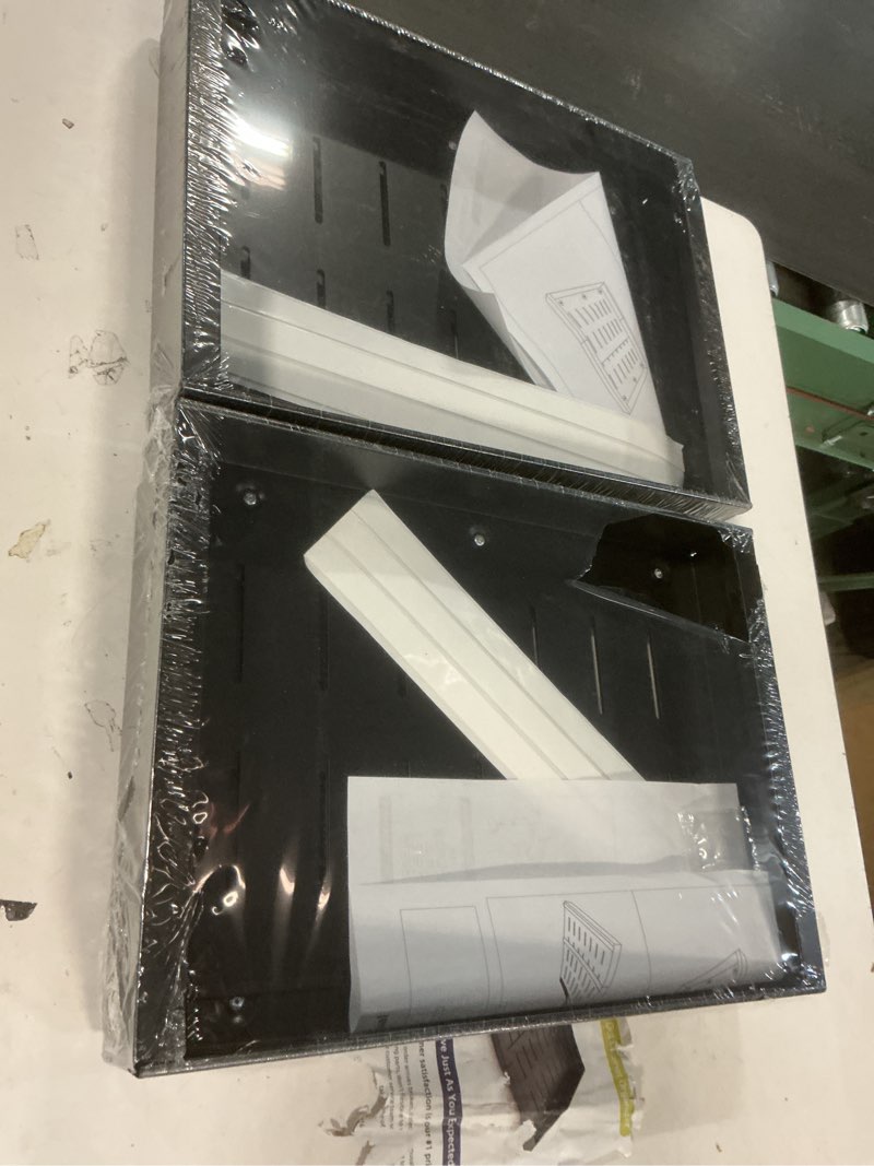 Condition photo showing As Is for 1 Pack Expandable Pull Out Cabinet Organizer 16.5\" Deep, Adjustable Width 12.6\"-20.5\", No Drill Adhesive with Triple Track Rails, Heavy Duty Slide Out Drawers for Kitchen,Pantry,Cabinets,Black 16.5\"D×12.6\"-20.5\"W(1 Pack) Black ( 2 drawers). 