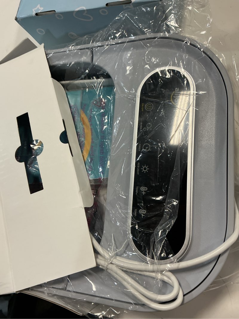 Condition photo showing New/Like New for alljoy collapsible foot spa with heat, pedicure foot bath with bubbles & 6 rollers, ul-listed rapid ptc heating foot soaking tub for stress relief, relaxation gift for women & men, nurses & teachers grey