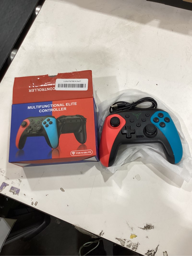 Condition photo showing New/Like New for Wireless Switch Controller for Nintendo Switch/Switch 2/Lite/OLED Controller, Switch Controller with a Mouse Touch Feeling on Back Buttons, Extra Switch Pro Controller with Wake-up,Programmable, Turbo Function Red+Blue