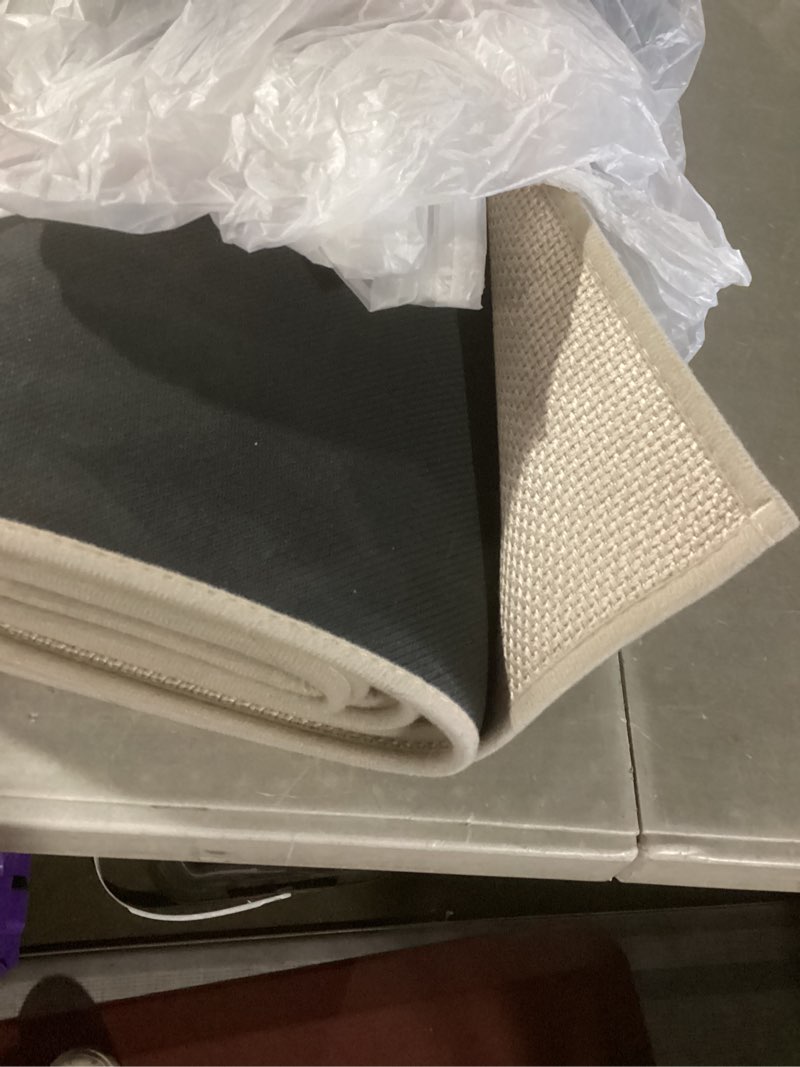 Condition photo showing Good Condition for Easy Jute Rugs 6x9 Natural Color Living Room Indoor Outdoor Area Rug for Farmhouse Patio and Kitchen Rug High Traffic Washable Easy to Clean Solid Boho Woven Design Outside Carpet (6 x 9)