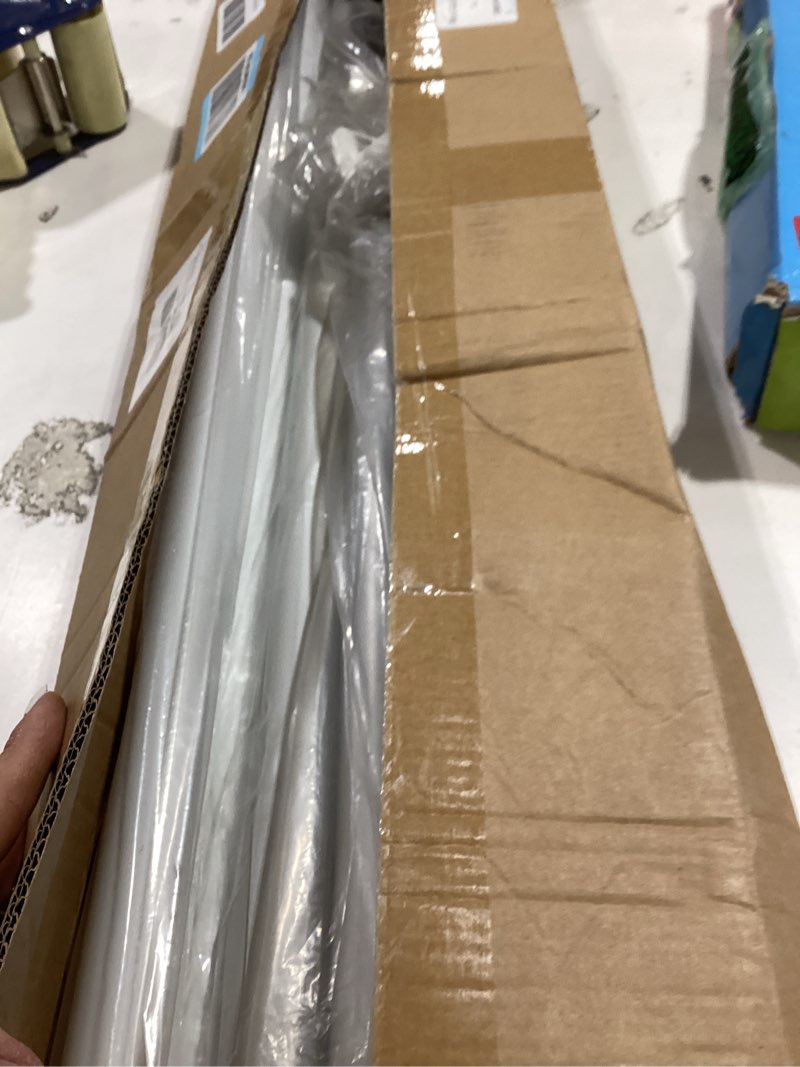 Condition photo showing As Is for mexau 2 pack black tension curtain rods for windows 41-166 inch heavy duty tension rod adjustable curtain rods no drilling for bathroom living room outdoor patio hold up blackout curtains and non slip 41-166in-2 pack black