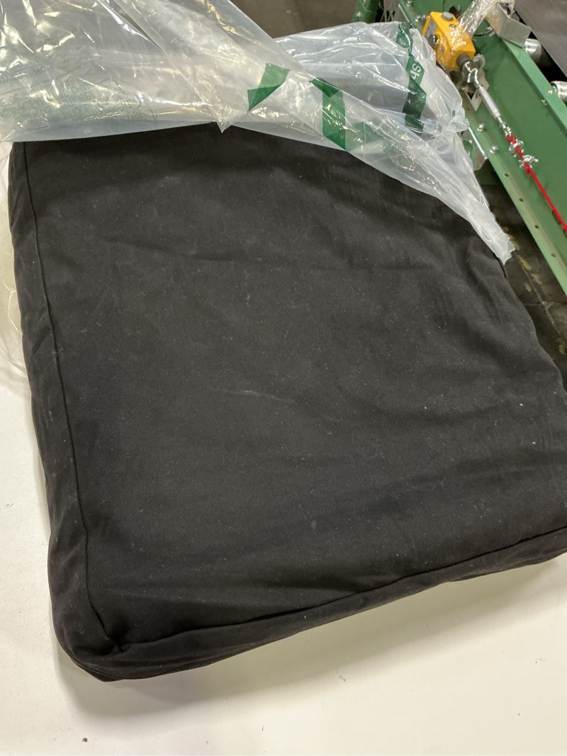 Condition photo showing As Is for Gilbins Convoluted Egg Crate Foam Chair Cushion, Seat Cushion, Car Seat Cushion, Office Chair Cushion or Wheelchair Cushion to Relieve Back Pain Wheelchair and Recliner Chair Pads (Black with Cover)