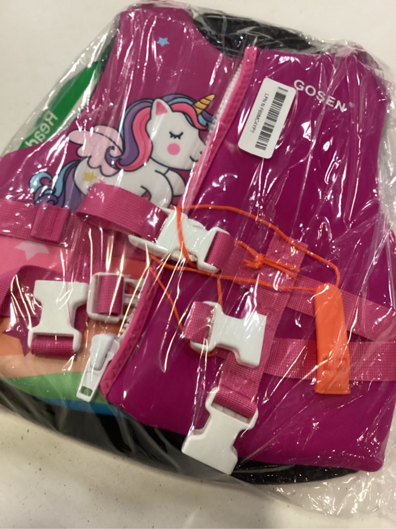 Condition photo showing Good Condition for gosen toddler swim vest kids floaties - swim jacket for 1-8 years (24-75lbs) - children pool float with dual adjustable safety straps, swimming aid for boys and girls pink unicorn large