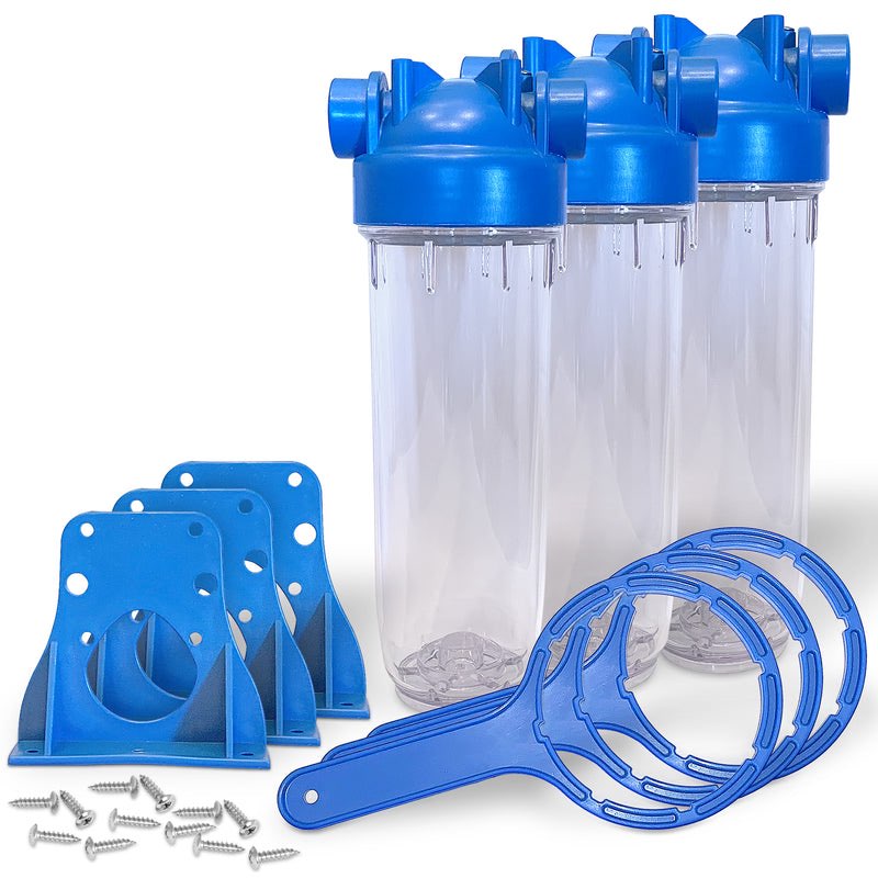 Ronaqua 10 In. x 2.5 In. Transparent Whole House Water Filter Housing (RA-127-10) 3 quantity