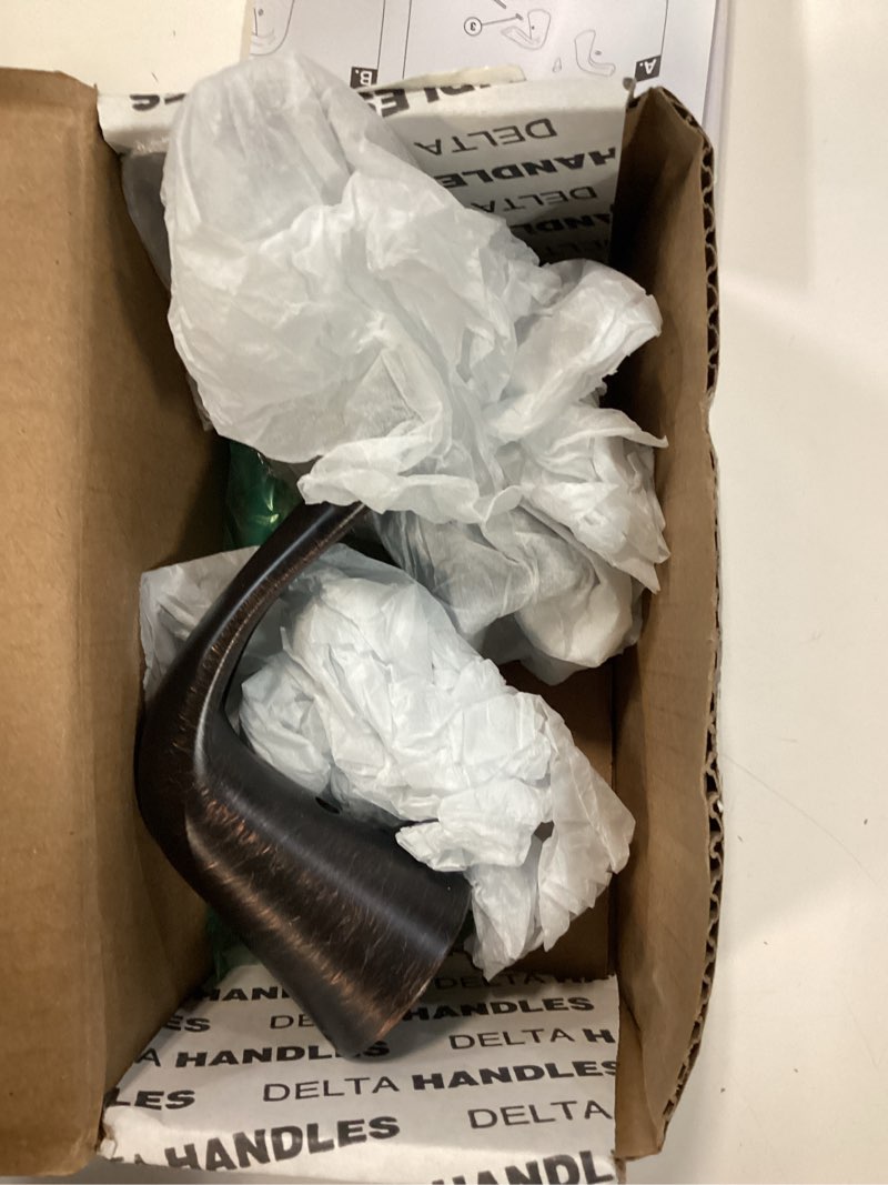 Condition photo showing As Is for delta faucet h238rb, venetian bronze
